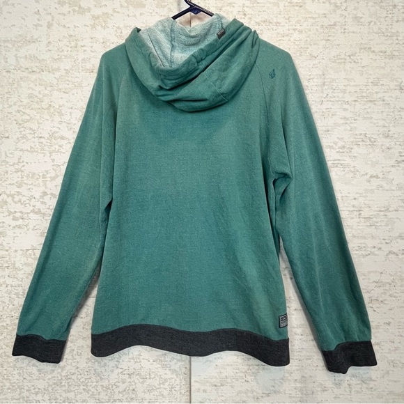 Volcom Corpo Class Green Sweatshirt Hoodie Zip Up Medium Grunge Streetwear - Picture 9 of 16